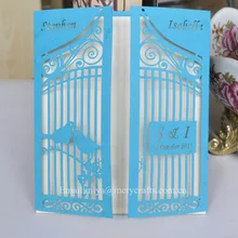 100 шт Лот на заказ бирюзовые пригласительные карты дизайн свадебные бирюзовые декоративные бумажные карточки лазерная резка