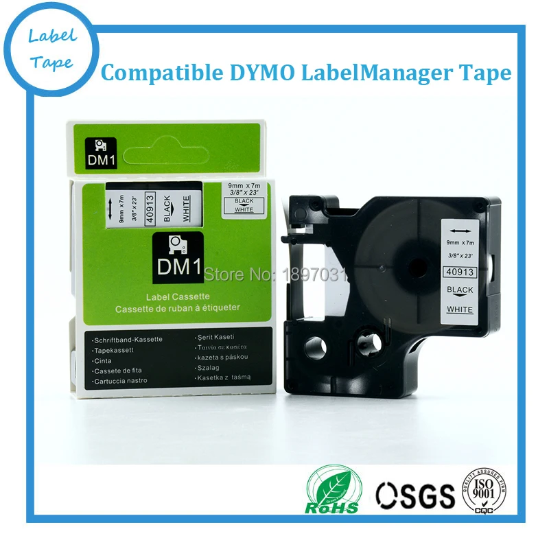 9 мм недорогой ярлык принтер лента dymo 40913 3/" X 23 S0720680 DYMO d1 картридж 7 м dymo D1 labelmanager ленты