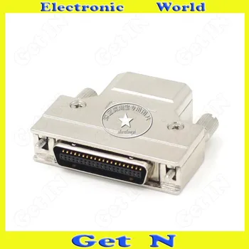 

2pcs FMC50M-AS SCSI Connector Iron Shell HPCN50 Pin Crimping Male End Interface Cable Plug