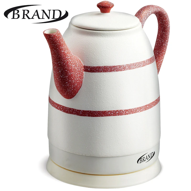 BRAND403R Electric Ceramic Kettle,1.6L,1500W, teapot anti dry protect