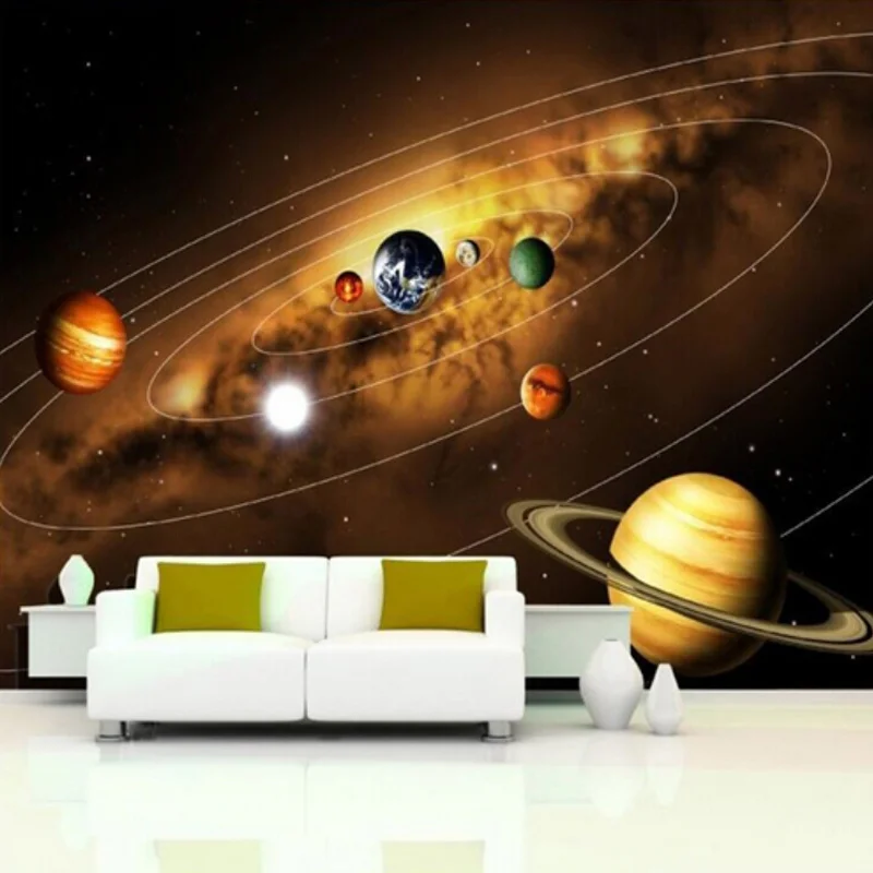 Custom Photo Wall Paper 3D Universe Planet Photography Background Decor Painting Living Room Bedroom Non-woven Mural Wallpaper