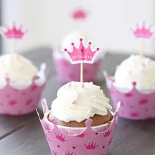 Розовая принцесса кекс pick s пики для капкейков для маффинов кексов Детские упаковки детская игрушка в ванную День рождения украшения