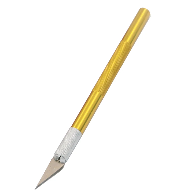 yellow Прецизионный нож для хобби, лезвия из нержавеющей стали для рукоделия, ремонт печатных плат, кожаные пленки, инструменты, ручка, многоцелевая бритва, сделай сам - Цвет: yellow