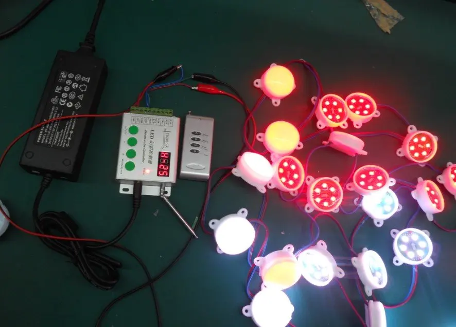 DC12V WS2811 модуль пикселей, с 6 шт. 5050 RGB SMD LED, 45 мм диаметр, 20 штук строка