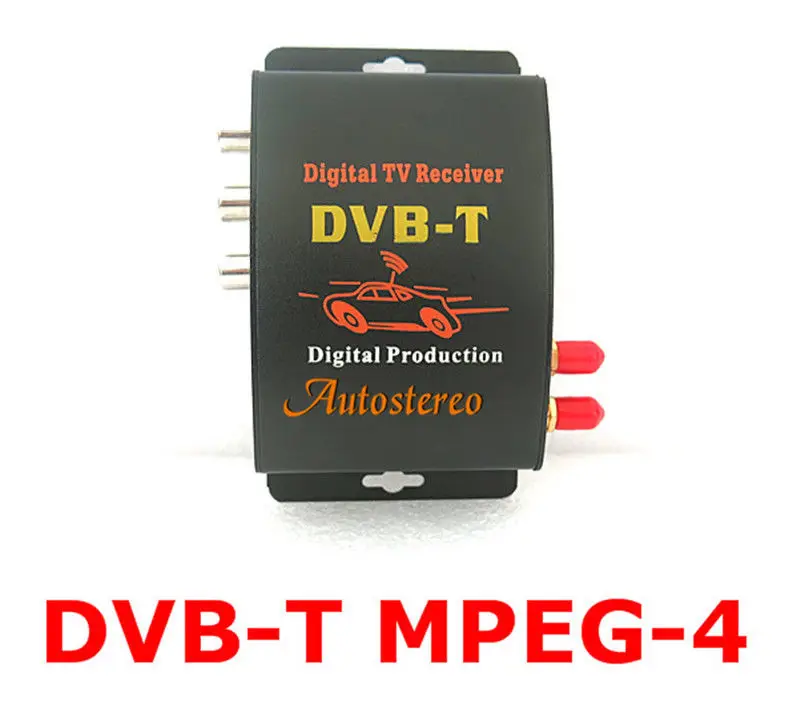 В автомобиле цифровой ТВ DVB-T MPEG-4 цифровой ТВ двойной тюнер приемник коробка тюнер для автомобиля