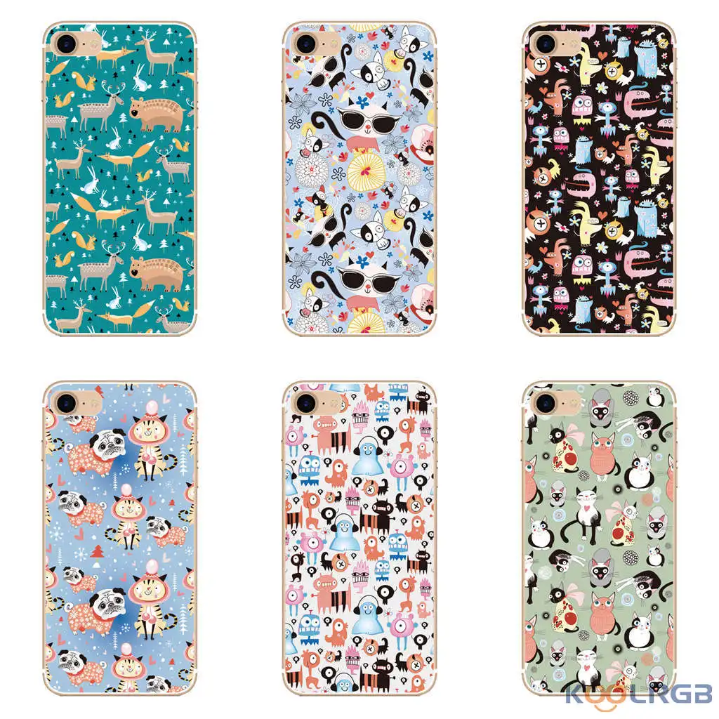 Koolrgb привлекательный животных фон силикона tpu case printed шаблон печати мода