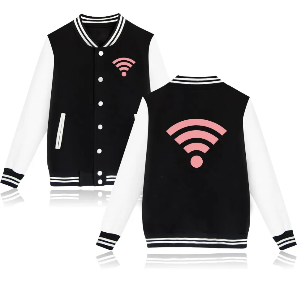 Free WiFi Funny Print Jacket Women Cardigan in Shirt Womens Winter