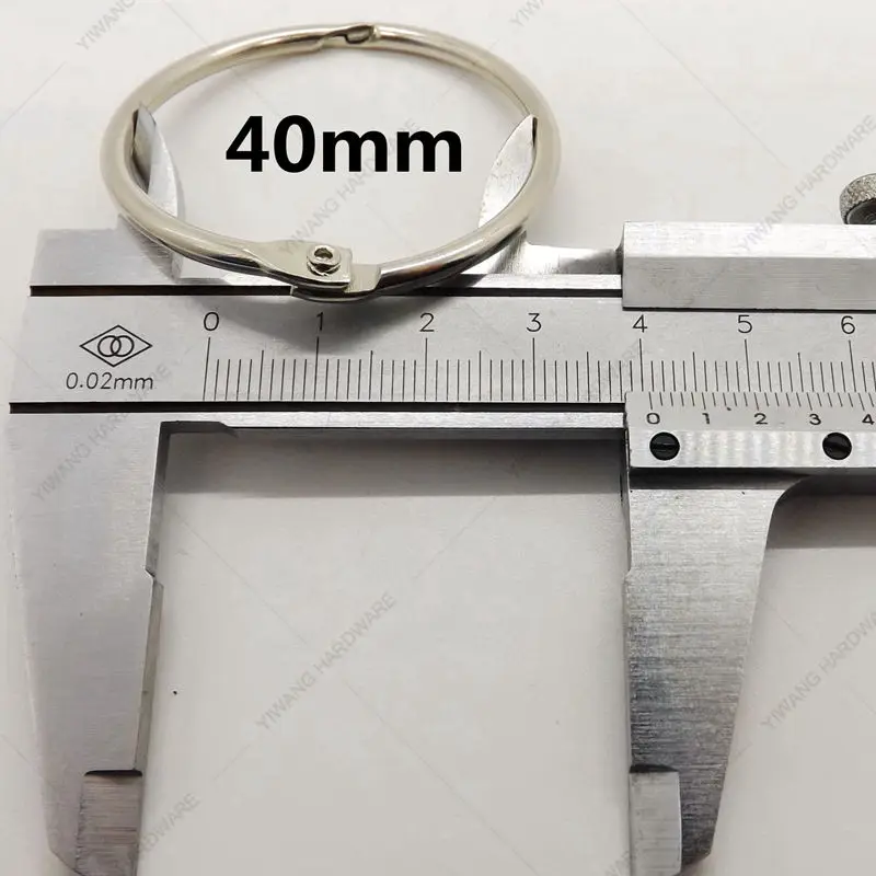 Производитель прямых 10 шт./упак. AliExpress продажи хорошо брелок висячие кольца календарь круг никелирование офисное связующее кольцо - Цвет: 40mm