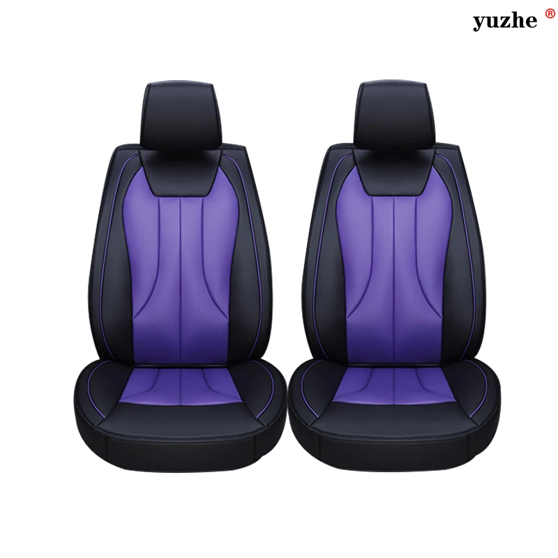 

2 pcs Leather car seat covers For Peugeot 205 206 207 2008 3008 301 306 307 308 405 406 407 car accessories styling black red
