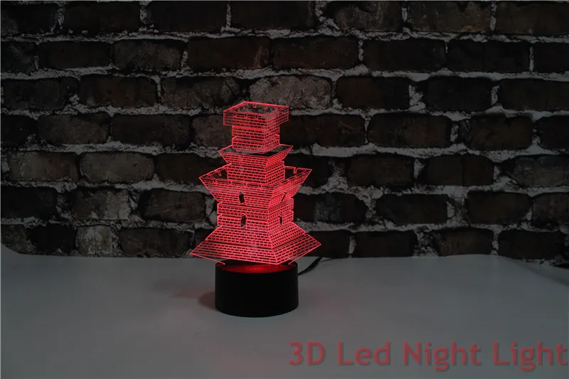 

Free Shipping BedRoom Ornament 3D Led Night Light Lamp with CE and UL Certificate Fort Shape