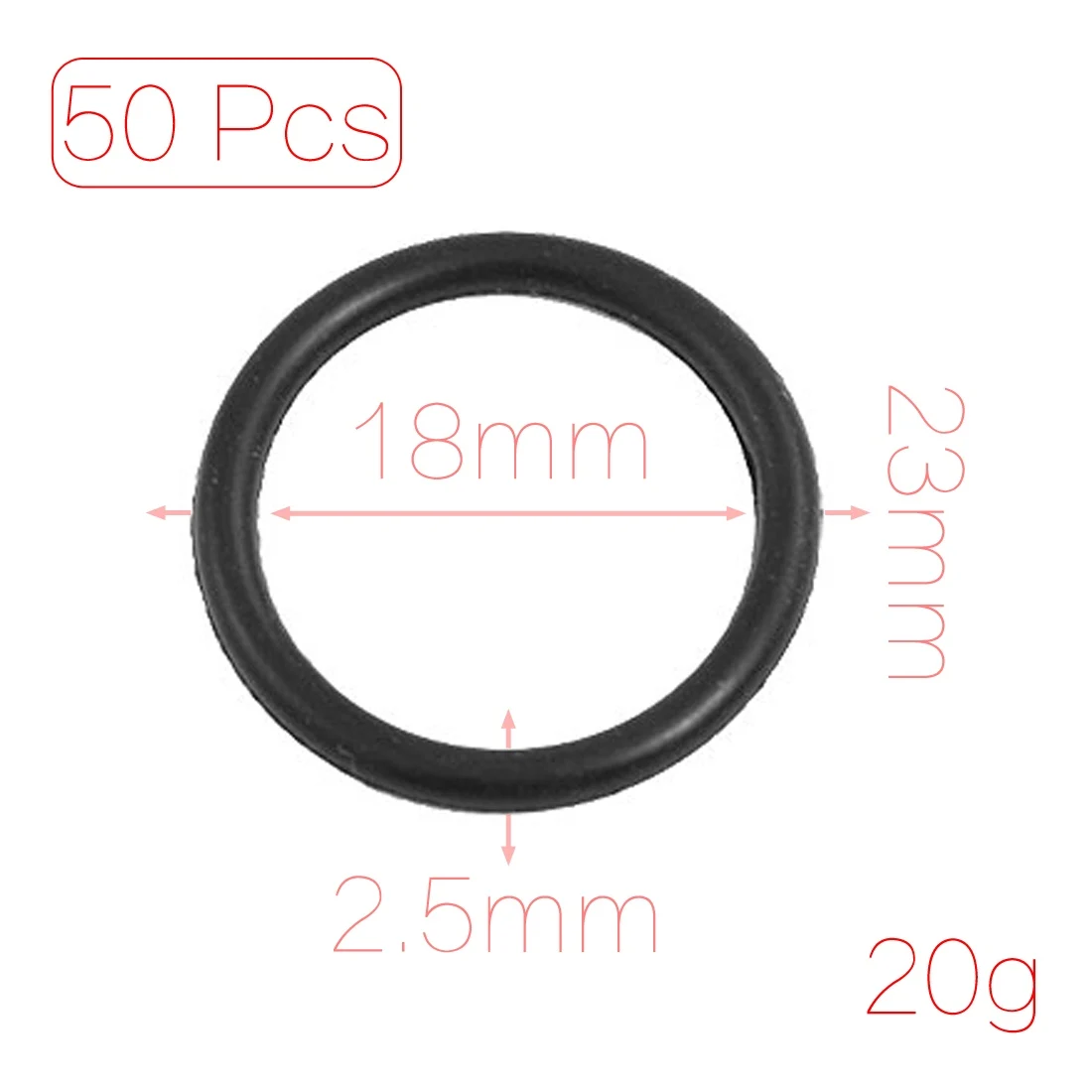 Ax50 2p5mmx18mmx23mm Uxcell 50 шт. черный Нитриловый каучук уплотнительное кольцо 15 мм x 21 мм x 3 мм - Цвет: Ax50 2p5mmx18mmx23mm