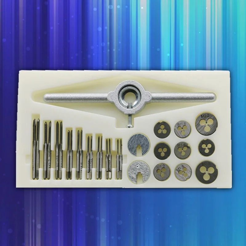 30pcs Metric Taps Dies Set Mini NC Screw Thread Plugs Taps Carbon Steel