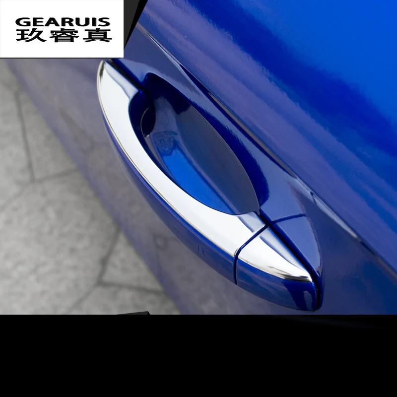 Стайлинг автомобиля отделка дверной ручки наклейки из нержавеющей стали