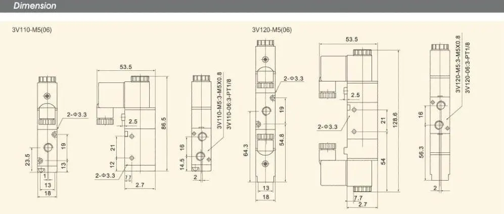 3V210-08 AC220V 3 порта 2 позиции 1/" BSP одинарный соленоид Пневматический воздушный клапан