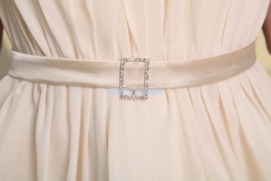 Невесты горничная платья 2013 champpagne повязки vestidos formales короткие скромные вечерние платья рукава