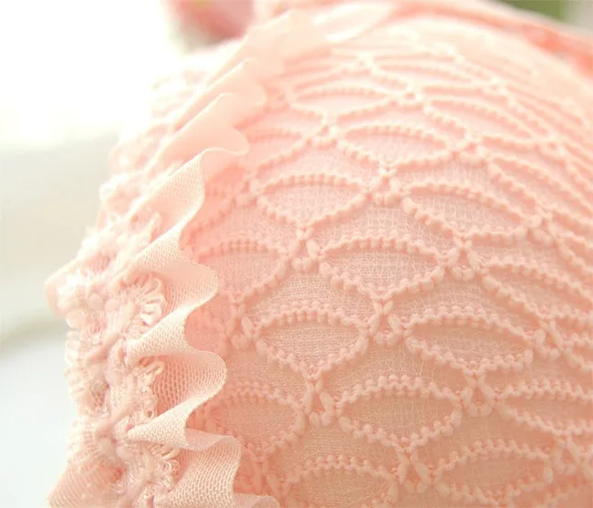 Free shipping 2014 new arrival, candy-colored lace push up sexy bra set, white, blue, pink brassiere & bra brief sets15