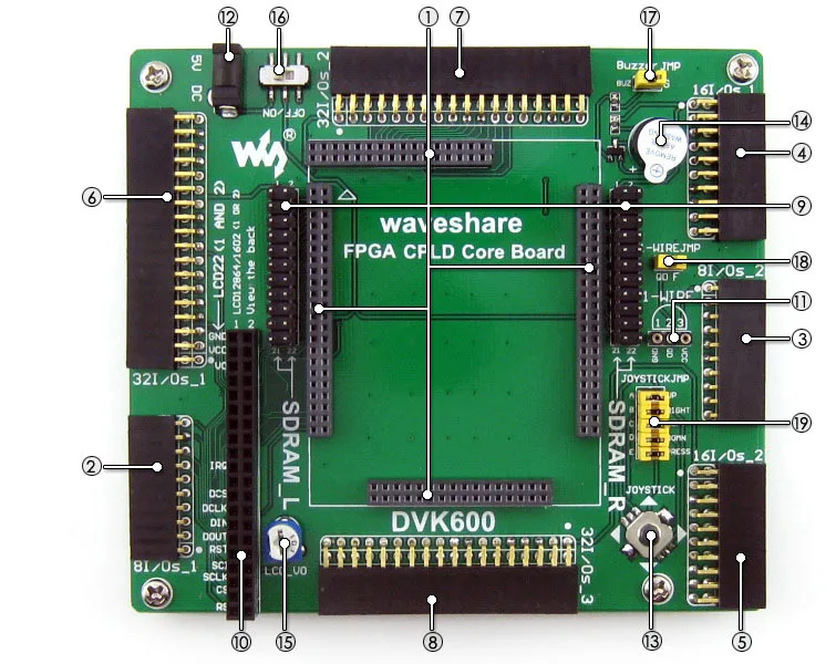 Waveshare EP2C8Q208C8N ALTERA циклон II FPGA макетная плата+ 3,2 дюймов 320x240 сенсорный ЖК+ 18 комплектов модуля = OpenEP2C8-C упаковка B