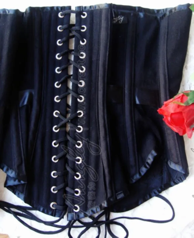 Custom Strong Tightlacing Waist Reducing Genuine Steel Boned Corset For Men