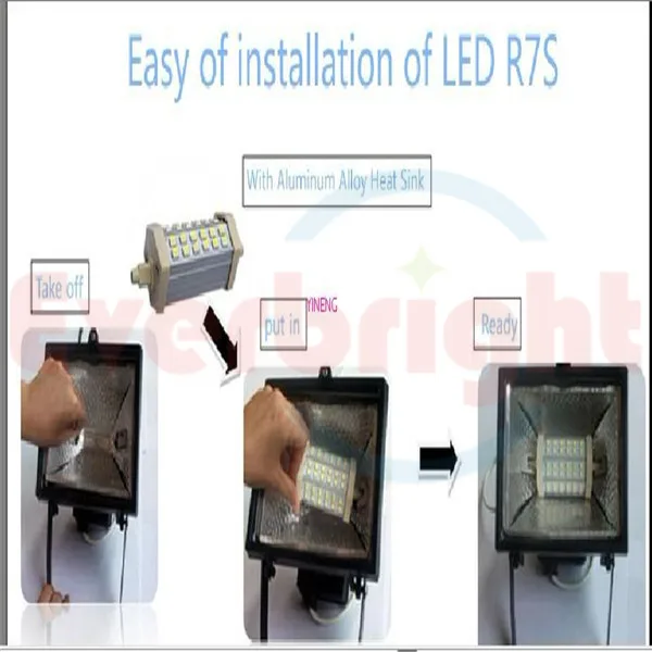 Новый LED R7s 10 Вт 42LED SMD 5050 лампы энергосберегающие прожектор Светодиодные лампы 118 мм белый/ теплый белый 5 шт./лот
