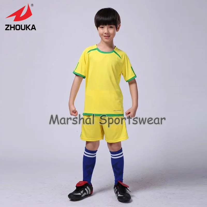 Newest kids soccer jersey in stock item 100 polyester high quality
