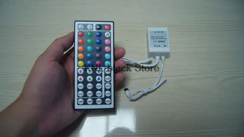 RGB 44key ИК пульт дистанционного управления, полноцветный светодиодный инфракрасный контроллер для светодиодной ленты 5050/3528, DC12V-24V 2A* 3 канала