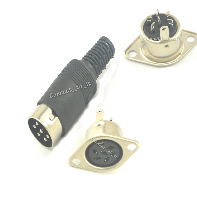 6pin DIN разъем штекер и 6pin din подключить к женскому Джек 2 отверстия Панель крепления разъем адаптера