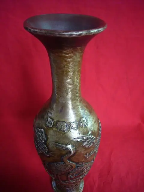 Редкий династии Цин(Qianlong: 1736-1795) медные краны ваза
