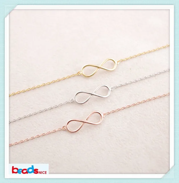 Beadsnice Серебро 925 крошечная Бесконечность застежка для подвески шарма Бесконечность ссылки подвеска Компоненты для браслет «бесконечность» ID26140