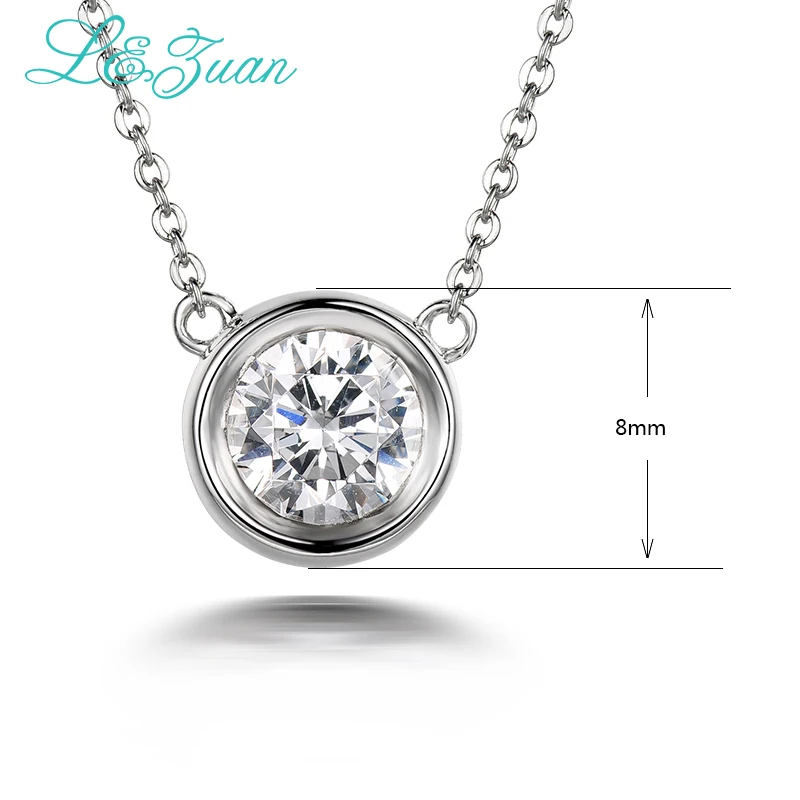 I& Zuan, 925 пробы, серебро, 1.4ct, алмазная подвеска, ожерелье для женщин, простое маленькое круглое каменное ожерелье, хорошее ювелирное изделие, подарок для влюбленных