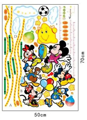 14 Hot Mickey Mouse Minnie mouse wall sticker children room nursery decoration diy adhesive mural removable vinyl wallpaper XY8126 - Цвет: 14