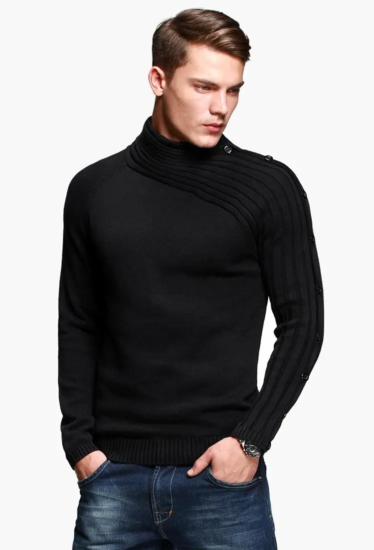 Хит, классический мужской трикотаж, вязаный свитер, Топ/Джерси/джемпер, тонкий, хлопок/черный/серый/очень большой XXL [ ]