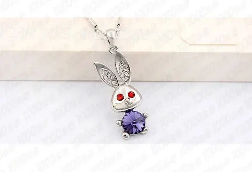 BeBella кролик pendan циркониевое ожерелье изготовленное с австрийскими кристаллами от сваровски для детей ювелирные изделия для девочек подарок на год