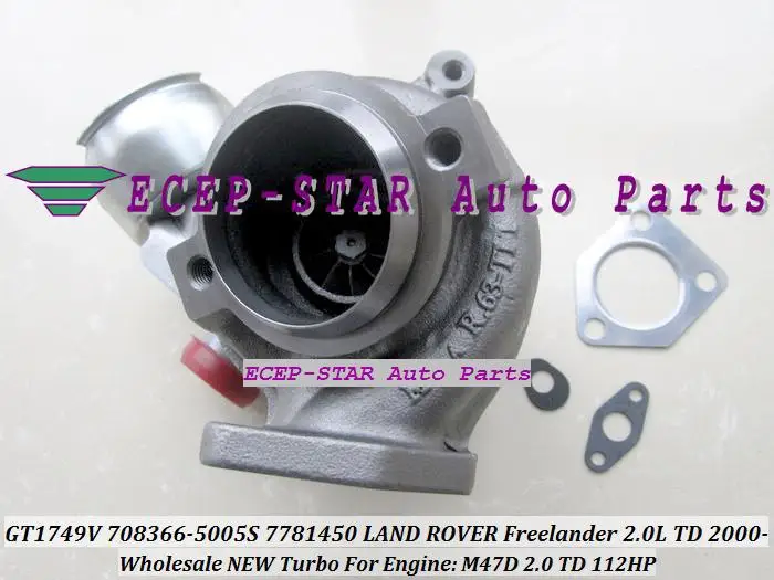 GT1749V 708366-5005S 708366 7781450 Turbo Turbine Turbocharger for Landrover Freelander 2.0L 2000- Engine M47D 2.0 TD 112HP (4)