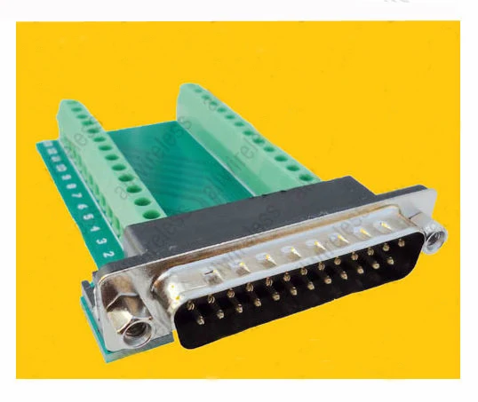 5 шт./лот DB25 Мужской 25 Pin Порты и разъёмы сигналов коммутационная плата, DB25 Мужской 25 Pin Порты и разъёмы терминальный адаптер пластина