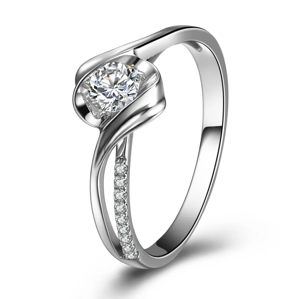 0.12ct бриллиантовое обручальное кольцо для женщин GVBORI 18K Белое настоящее золото сияющее Forever Love изысканное ювелирное роскошное Помолвочное Chiristmas