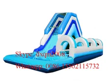 2016 Hot inflatable water sports game inflatable water slide with pools, pool water slide amusement park