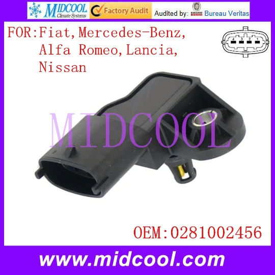 

New Intake Manifold Pressure Sensor MAP Sensor use OE No. 0281002456 0041538228 55240726 100496101 55240726 0261230373
