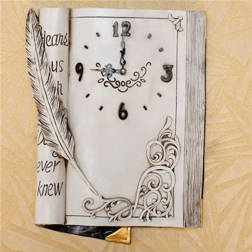 

Home Decorative Living Room Creative Book Wall Clock
