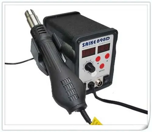 Saike 898D 2 in 1 Soldering Station Hot Air Gun+Iron