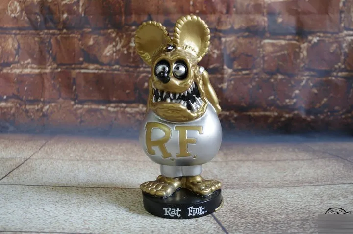 Мода Америка классический мультфильм изображения сказок Rat Fink встряхиватель " куклы с большой головой игрушки новые в коробке