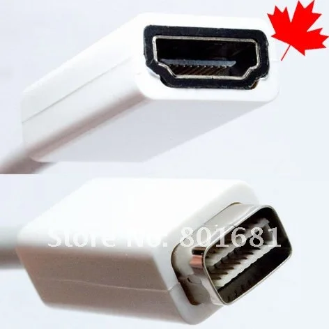 30 шт./лот+ белый MINI DVI для HDMI видео Кабель-адаптер L = 15 см(добавить внешний дисплей Apple MacBook