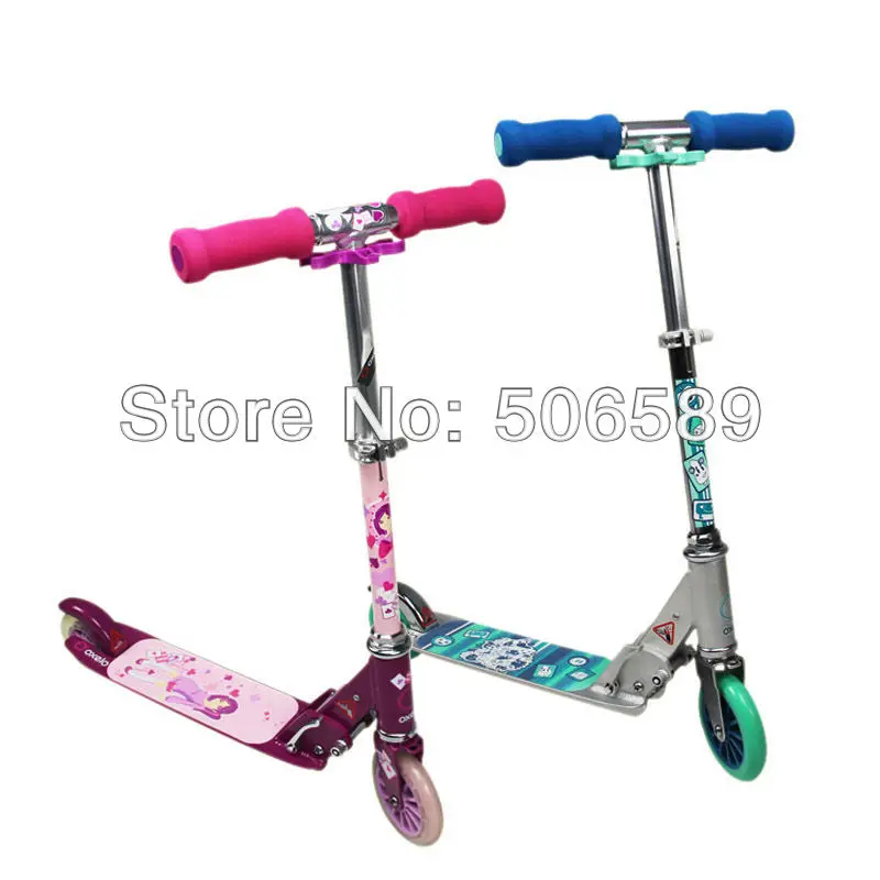 Детский скутер, возраст от 5 до 8 лет, 3 колеса, розовый, синий, play3, складной