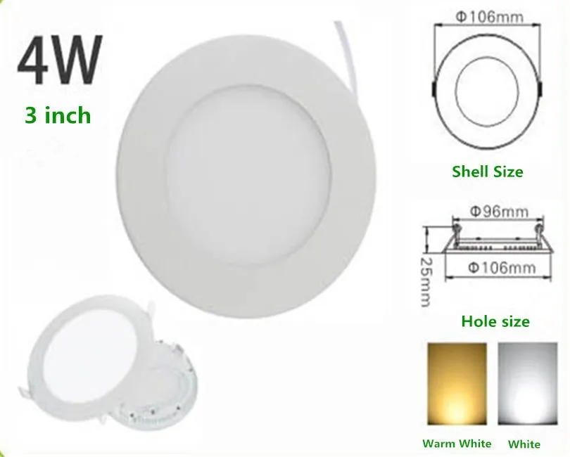 Conduziu o Painel Lote 3 w 4 6 9 12 15 18 Luzes Quente Rodada Branco Smd Levou Painéis Local Teto Iluminação 50 Pçs - Dhl 11 15 W 18 W conduziu o painel