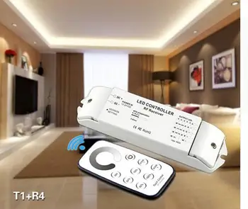 

T1+R4 single color dimming controller touch remote led touch dimmer Dc12V-24V