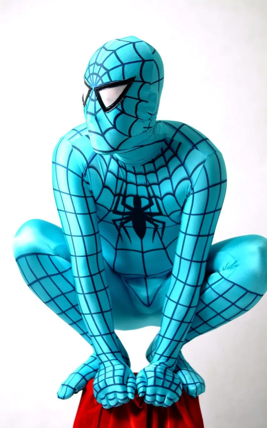 blue-cosplay-lycra-spandex- spiderman -hero-zentai-leotard-costume
