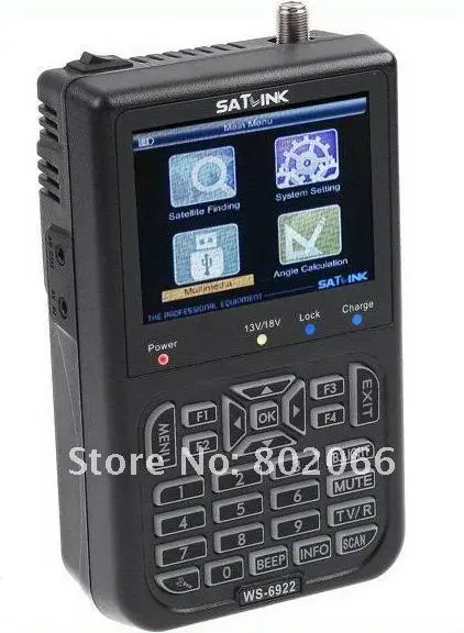2012 free shipping HD mpeg4 DVB-S2 satellite finder meter  Satlink Digital Displaying Satellite Finder Meter satlink ws 6922
