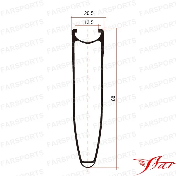 21mm wide Профессиональные карбоновые диски и колеса, Farsports 700C 88 мм x 23 мм широкий обода из сплава углерода, с базальтовая тормозная поверхность, матовый UD - Цвет: 21mm wide