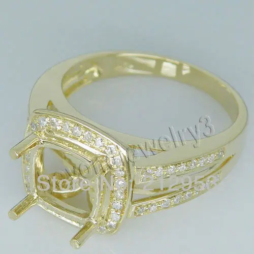 Винтажное кольцо для помолвки 8 мм 14kt из желтого золота SR295