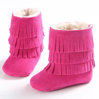 

Sweety Fringe Baby Girl Princess Boots Infant Toddler Shoes Baby Girls Winter Newborn Baby Keep Warm Footwear free shipping