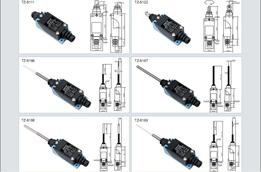 4 шт./лот высокое качество CNTD TZ-8112 Регулируемый рычаг Концевой переключатель/микро переключатель